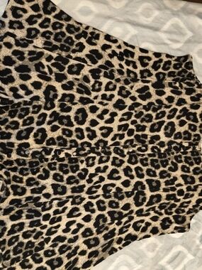 torrid Leopard Print Knit Top - Cream and Gray